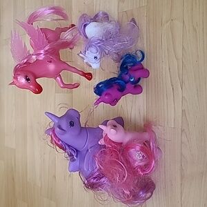 LOT OF 5 My Little Pony Ponies, Pink/White/Purple Unicorns 🦄